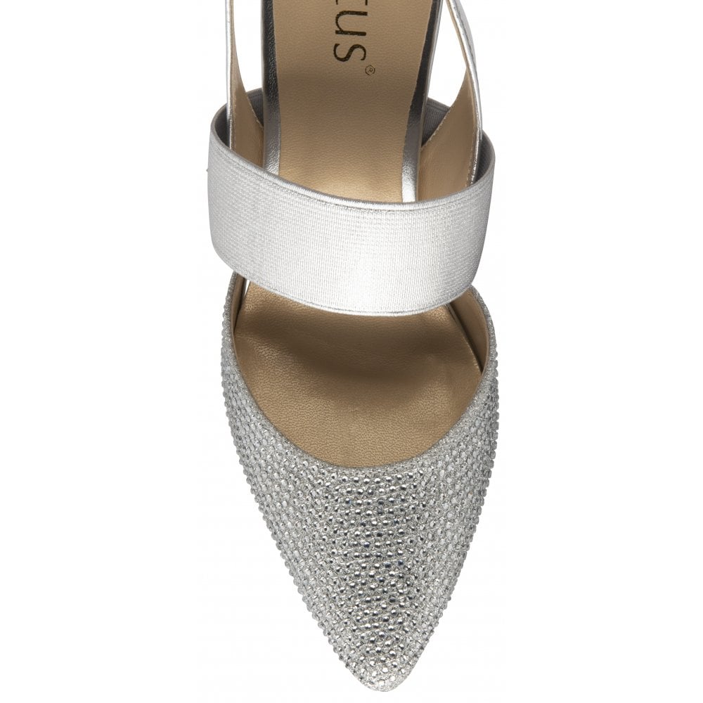Navy and silver court shoes outlet