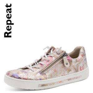Jana Floral Trainer with stretch lace and side zip