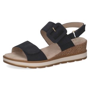 caprice leather adjustable sandal with side buckle
