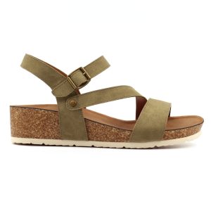 Lunar elegant wedge sandal with a padded insole and moulded footbed for optimal comfort