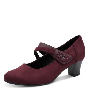 Jana understated stylish shoe with Mary Jane instep strap embellished with studded detail.