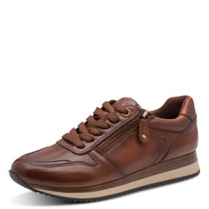 Jana "H" fit wedge trainer with side zip and lace front