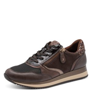 Jana "H" fit wedge trainer with side zip and lace front