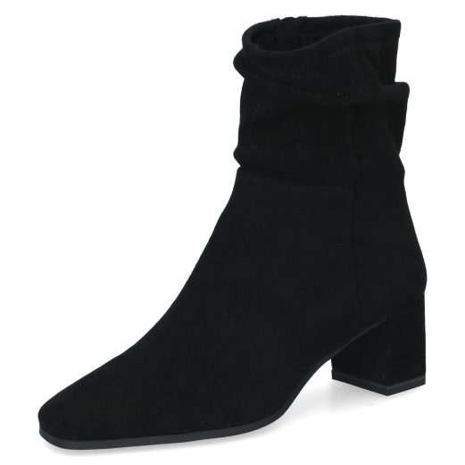 Caprice Stretch Ankle Boot with side zip and small block heel