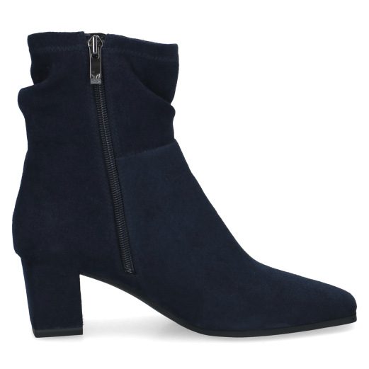Caprice Stretch Ankle Boot with side zip and small block heel