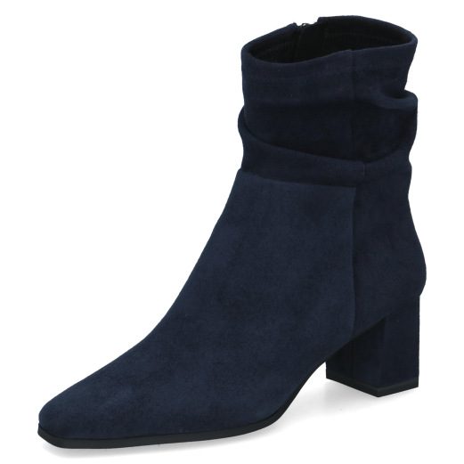Caprice Stretch Ankle Boot with side zip and small block heel