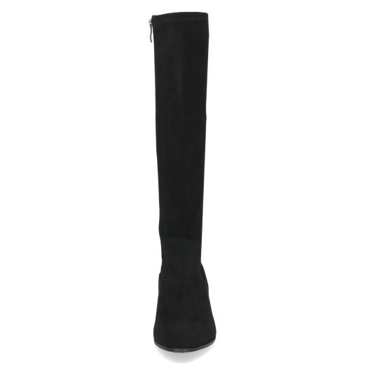Caprice Faux Suede stretch boot with small block heel
