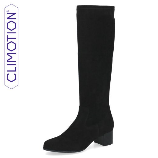 Caprice Faux Suede stretch boot with small block heel