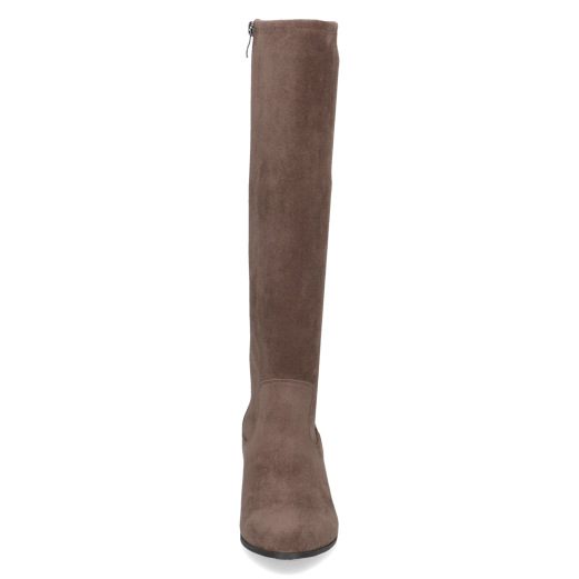 Caprice Faux Suede stretch boot with small block heel