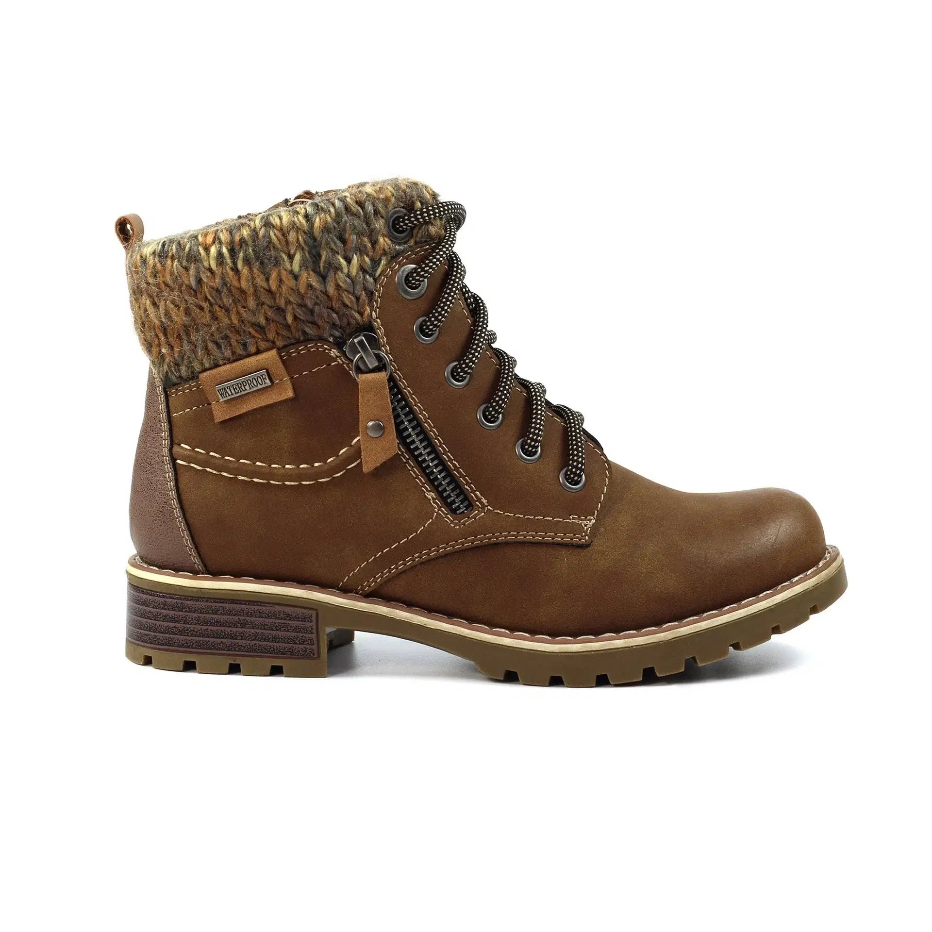 Lunar "Millie" Water Resistant Lace up with side zip Ankle Boot