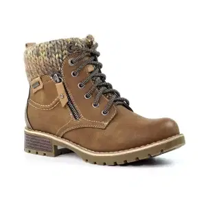 Lunar "Millie" Water Resistant Lace up with side zip Ankle Boot