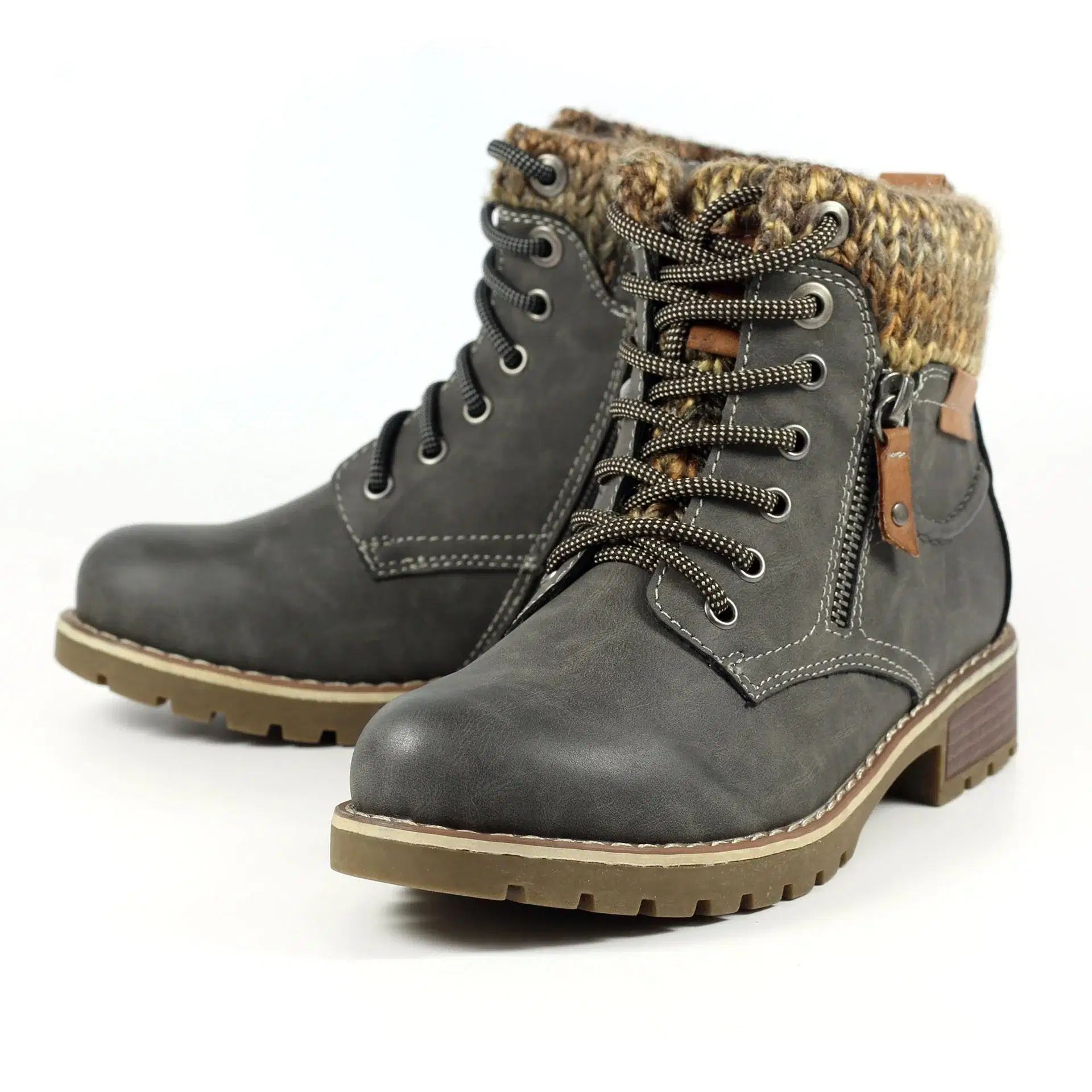Lunar "Millie" Water Resistant Lace up with side zip Ankle Boot