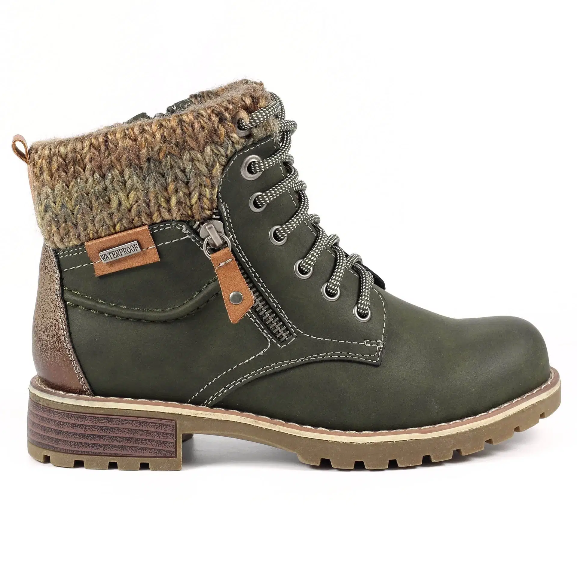 Lunar "Millie" Water Resistant Lace up with side zip Ankle Boot