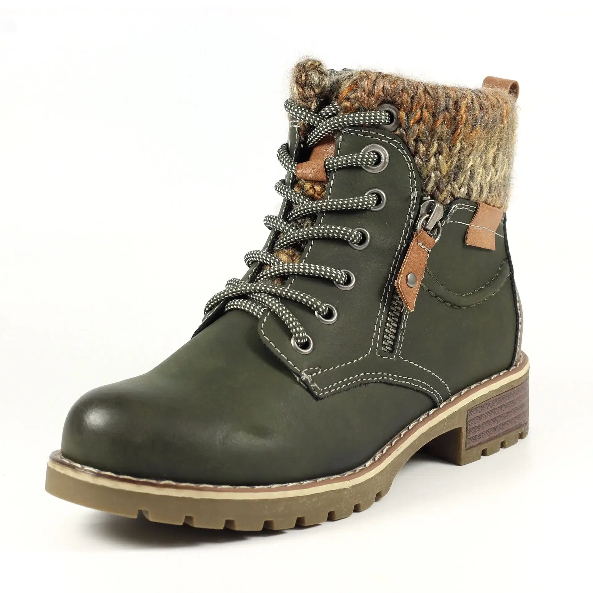 Lunar "Millie" Water Resistant Lace up with side zip Ankle Boot