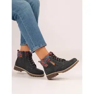 Lunar Faux Leather water resistant ankle boot with lace front and side zip