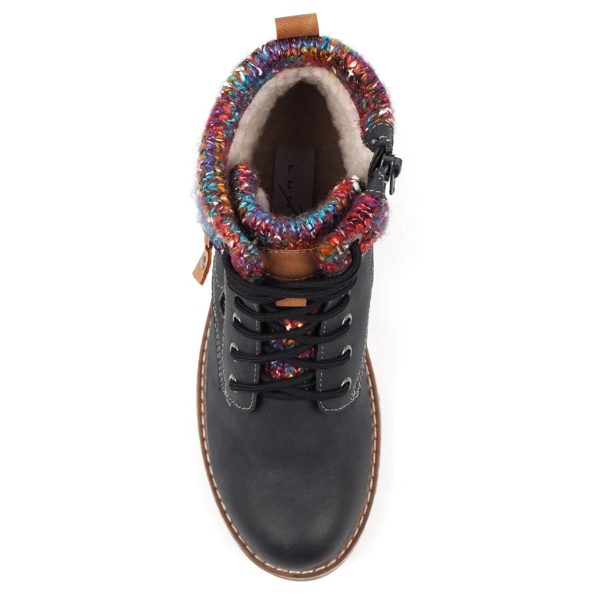 Lunar Faux Leather water resistant ankle boot with lace front and side zip