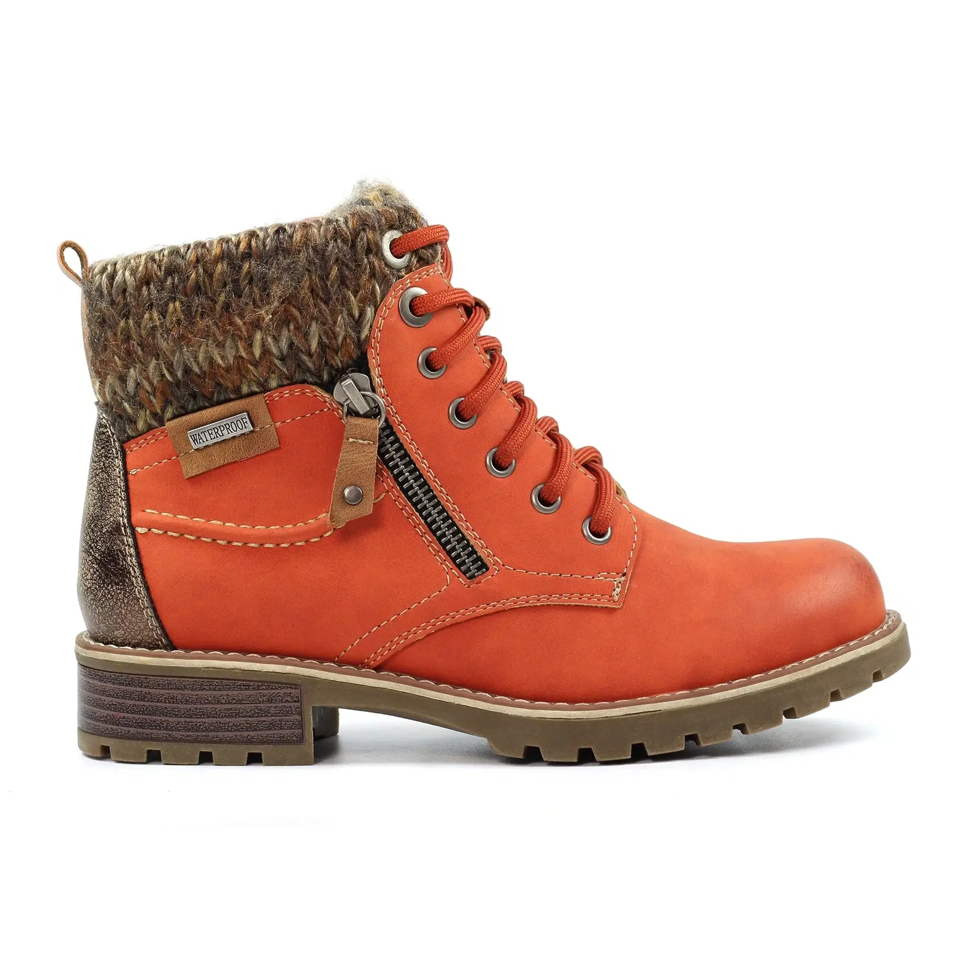 Lunar "Millie" Water Resistant Lace up with side zip Ankle Boot