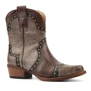 Lunar standard fit cowboy boot with side zip and block heel
