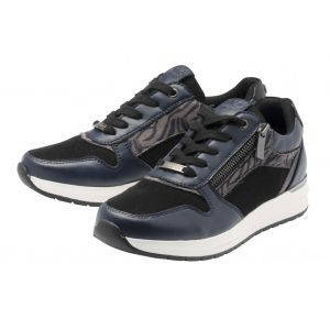 Lotus synthetic trainer with a small heel and side zip