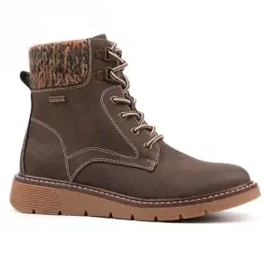 Lunar "Elba" wide fit ankle boot with lace front and side zip