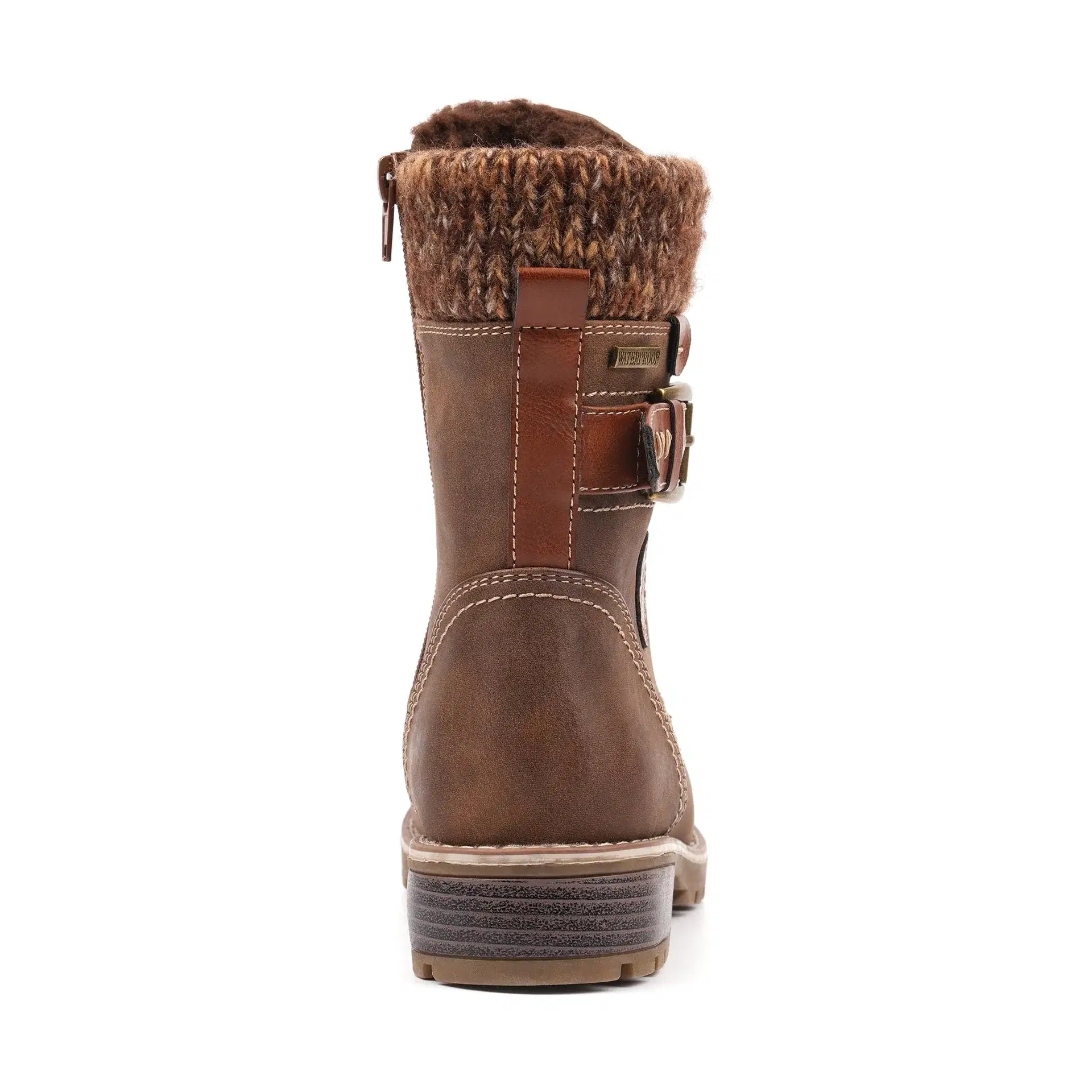 Lunar water resistant "chunky" ankle boot with lace front and side zip