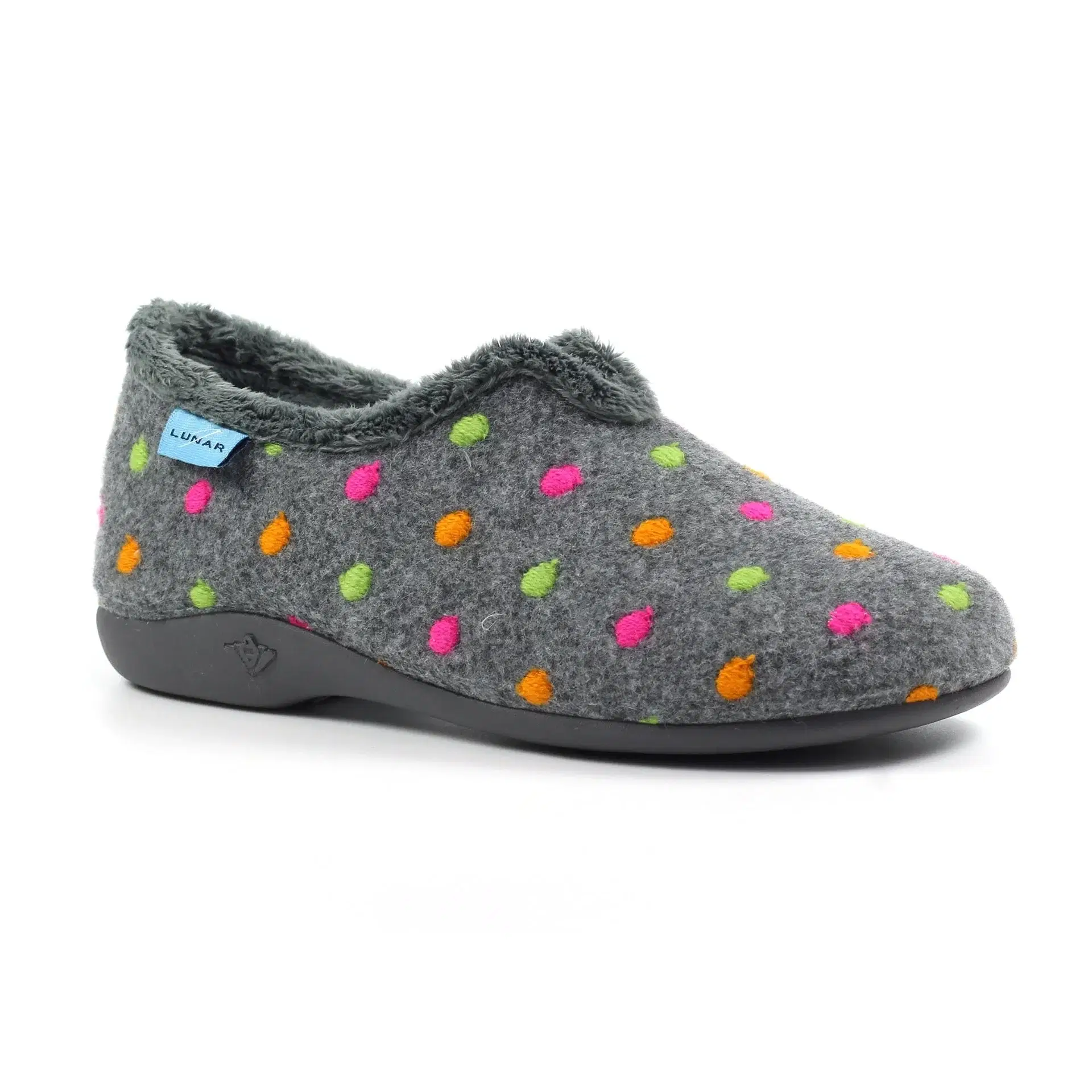 Lunar full slipper with felt upper and cosy lining